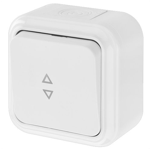 Выключатель ОУ 1кл на 2 направления IP54 (белый) Пралеска Аква