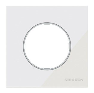 NIE 8671 CB Рамка 1 пост серия SKY Moon (белое стекло) АВВ