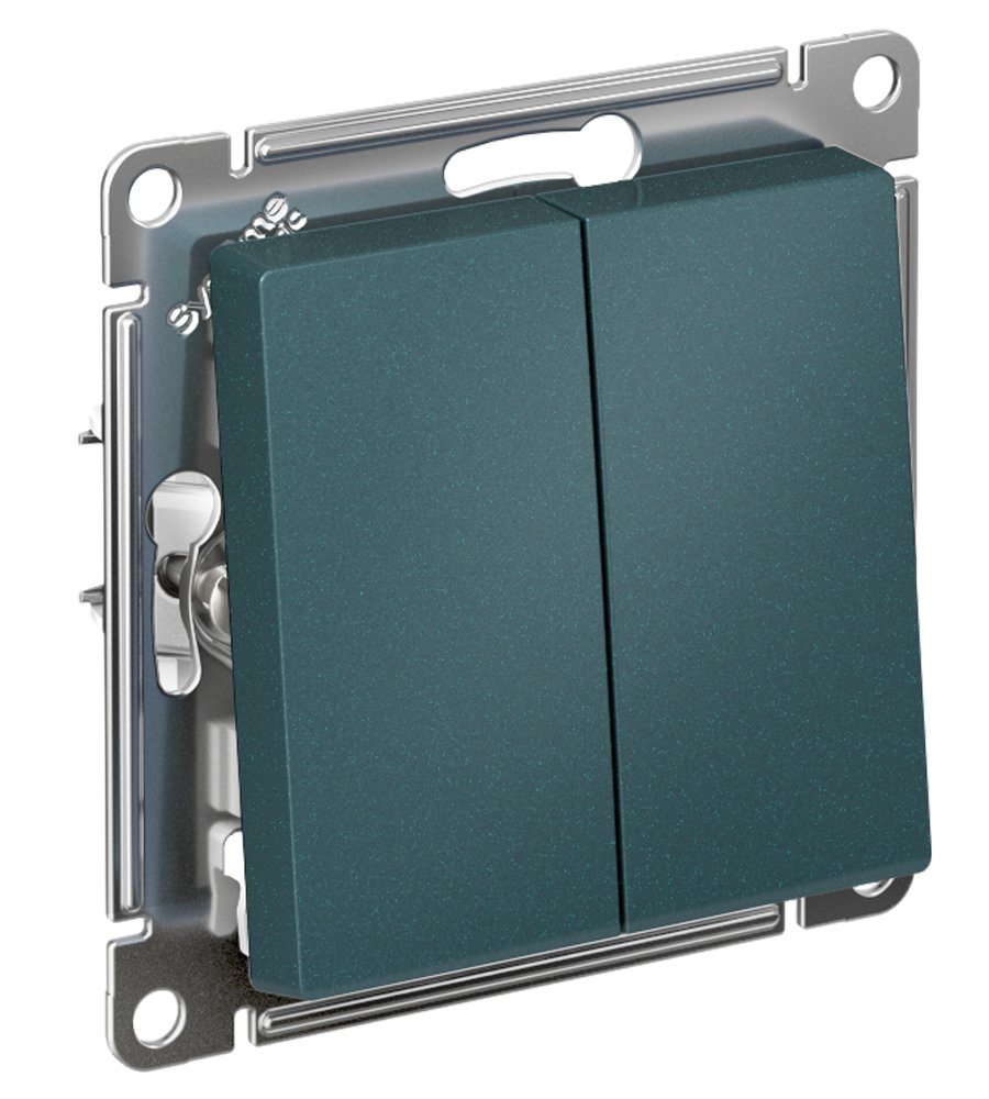 Переключатель 2кл сх.6/2 10АХ (изумруд) ATLASDESIGN SE