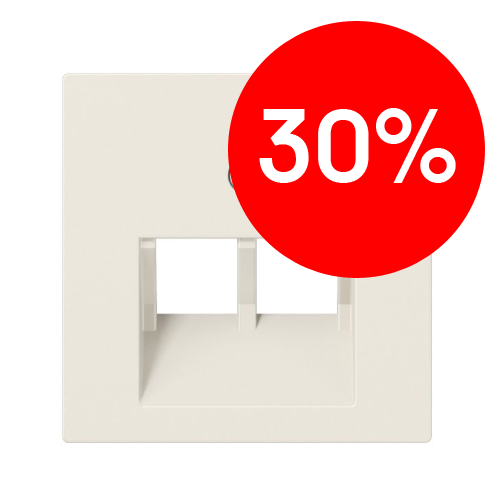 Накладка 2м наклонной телефонной/компьютерной розетки (слоновая кость) AS 500 (подходит к серии ECO Profi) ECO Prof JUNG