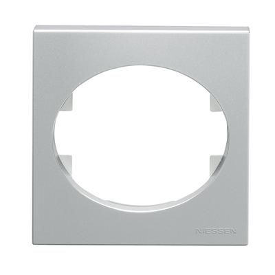 NIE 5571 PL Рамка 1 пост (серебряный) Tacto АВВ