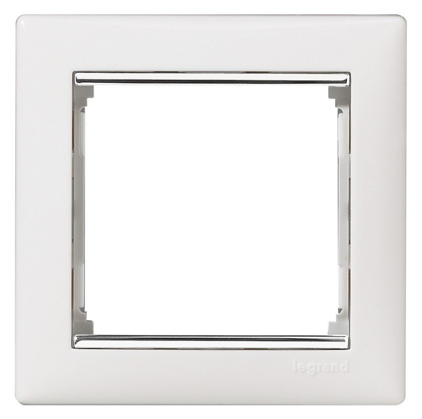Рамка 1 пост (белый/серебро) Valena Classic Legrand (770491)