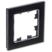 Рамка 1 пост (натуральное стекло) (черный) ATLASDESIGN Nature SE