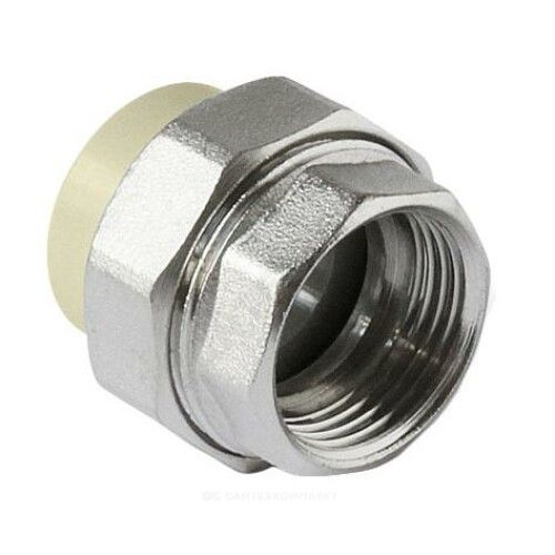 Муфта PP-R комбинированная разъемная (американка) ВР 25-1" (белый) PROAQUA