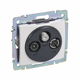 Розетка TV/FM/SAT звезда 1.5дБ 2400МГц (белая) Valena Classic Legrand (774435)