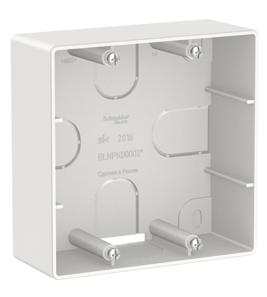 Коробка подъемная для силовых розеток СУ до 32А 100х100х40мм (белый) BLANCA SE
