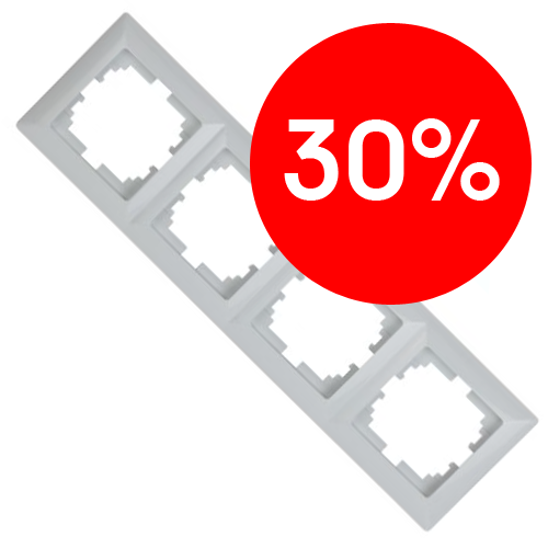 Рамка 4 поста (белый) Intro Solo ЭРА (4-504-01)