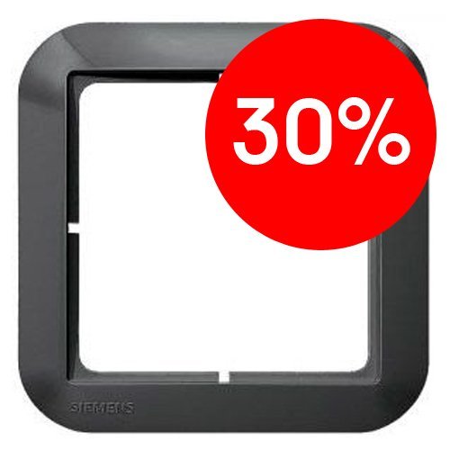 Рамка 1 пост (черный металлик) DELTA VITA Siemens (5TG1151) УЦЕНКА