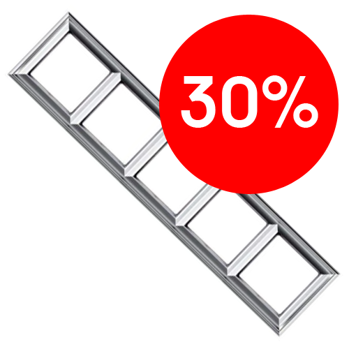 Рамка 5 постов (алюминий) ECO Profi DECO JUNG