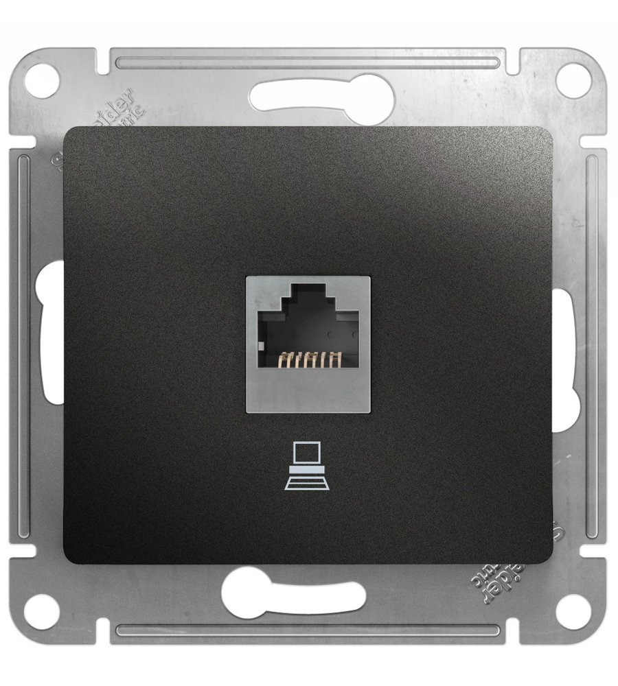 Розетка PC RJ45 категория 5е (антрацит) GLOSSA SE