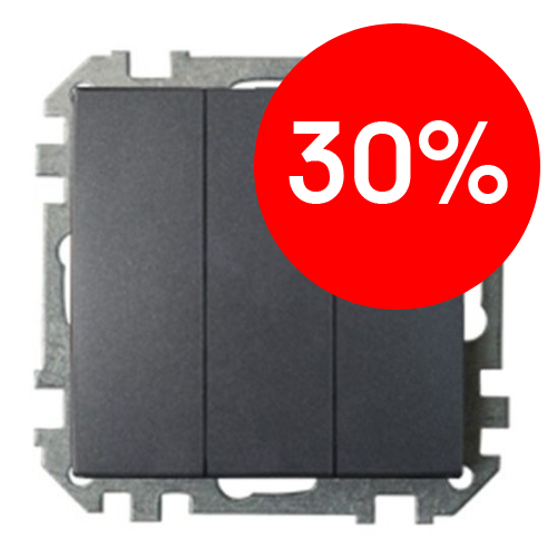 Выключатель СУ 3кл (графит) СТИЛЬ BYLECTRICA