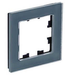 Рамка 1 пост (натуральное стекло) (грифель) ATLASDESIGN Nature SE