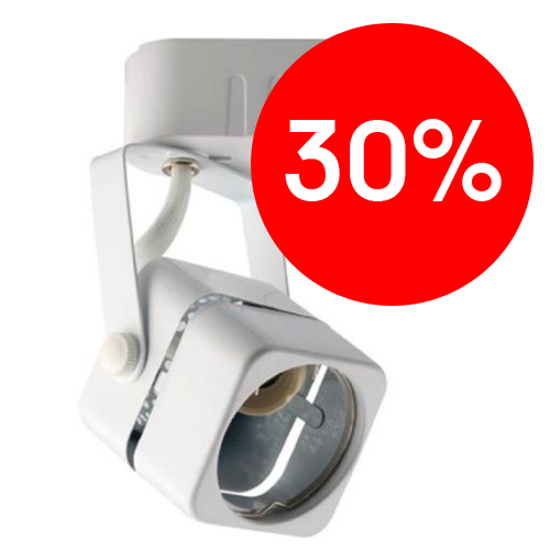 Светильник трековый под лампу 50Вт GU10 MR16 220-240В Мах RABAT Horoz белый (115-002-0001)