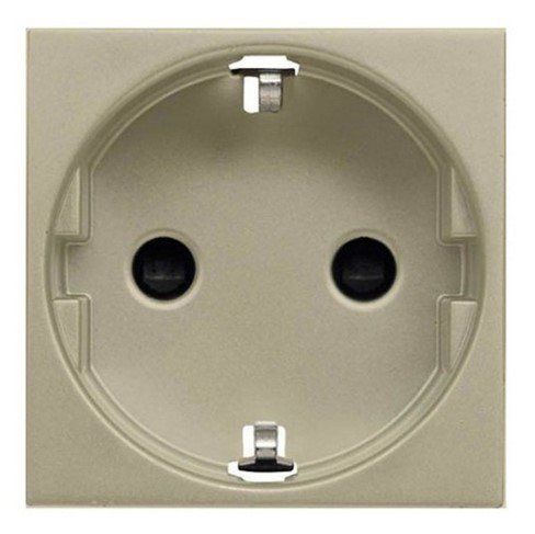 Розетка SCHUKO 2-модульная с защитными шторками N2288 CV (шампань) Zenit ABB