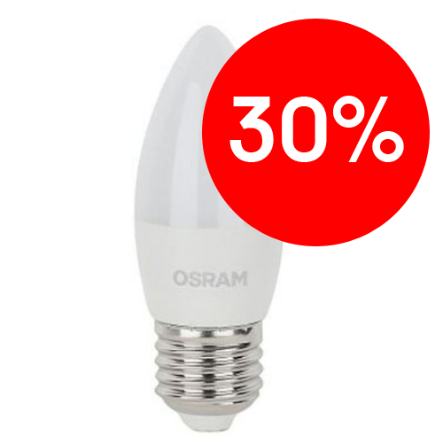 Лампа светодиодная свеча LS CLA 75 5W 865 230V FR E27 470Lm d37х100 матовая OSRAM