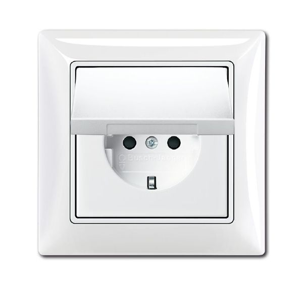 Розетка SCHUKO с крышкой в сборе IP44 20 EUCKD-94 (альпийский белый) Basic 55 ABB (2018-0-1505)