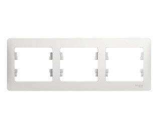 Рамка 3 поста горизонтальная (белый) GLOSSA SE