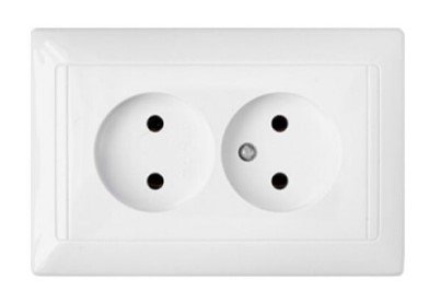 Розетка СУ 2-я без заземления (белый) СТИЛЬ BYLECTRICA