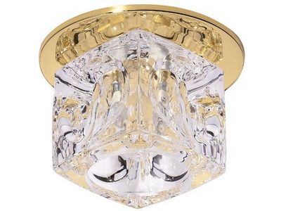 Светильник точечный неповоротный ICE 12 7 04 50Вт GU5.3 Ø115х80мм Øотв.50мм IP20 ITALMAC золото