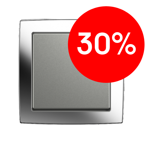 BJE Рамка 1 пост (глянцевый хром) Solo/future 1754-0-4538 УЦЕНКА