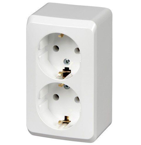 Розетка ОУ 2-я с заземлением (белый) ЭТЮД SE