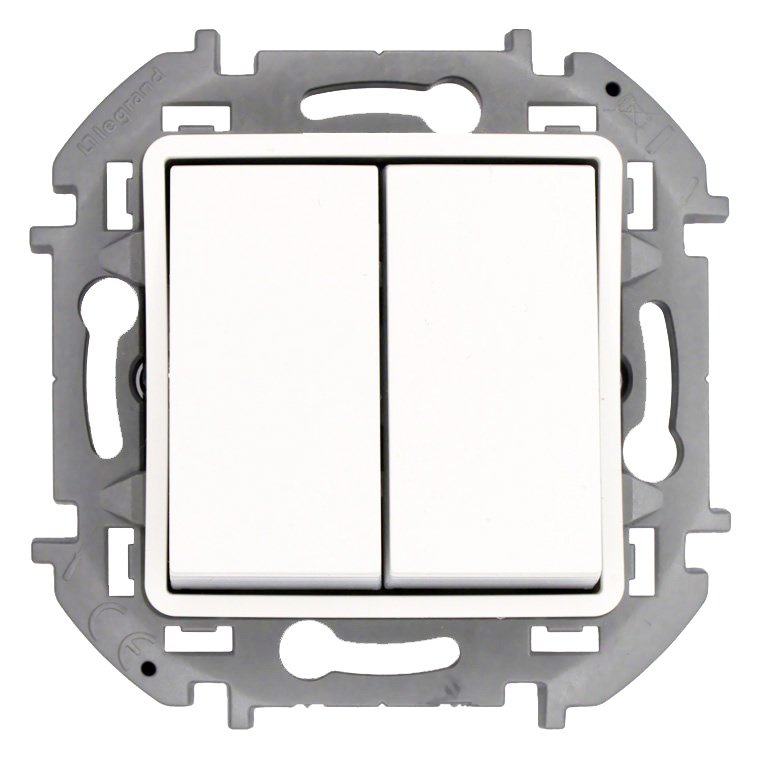 Переключатель 2кл (белый) INSPIRIA Legrand/Daccord (673655) 