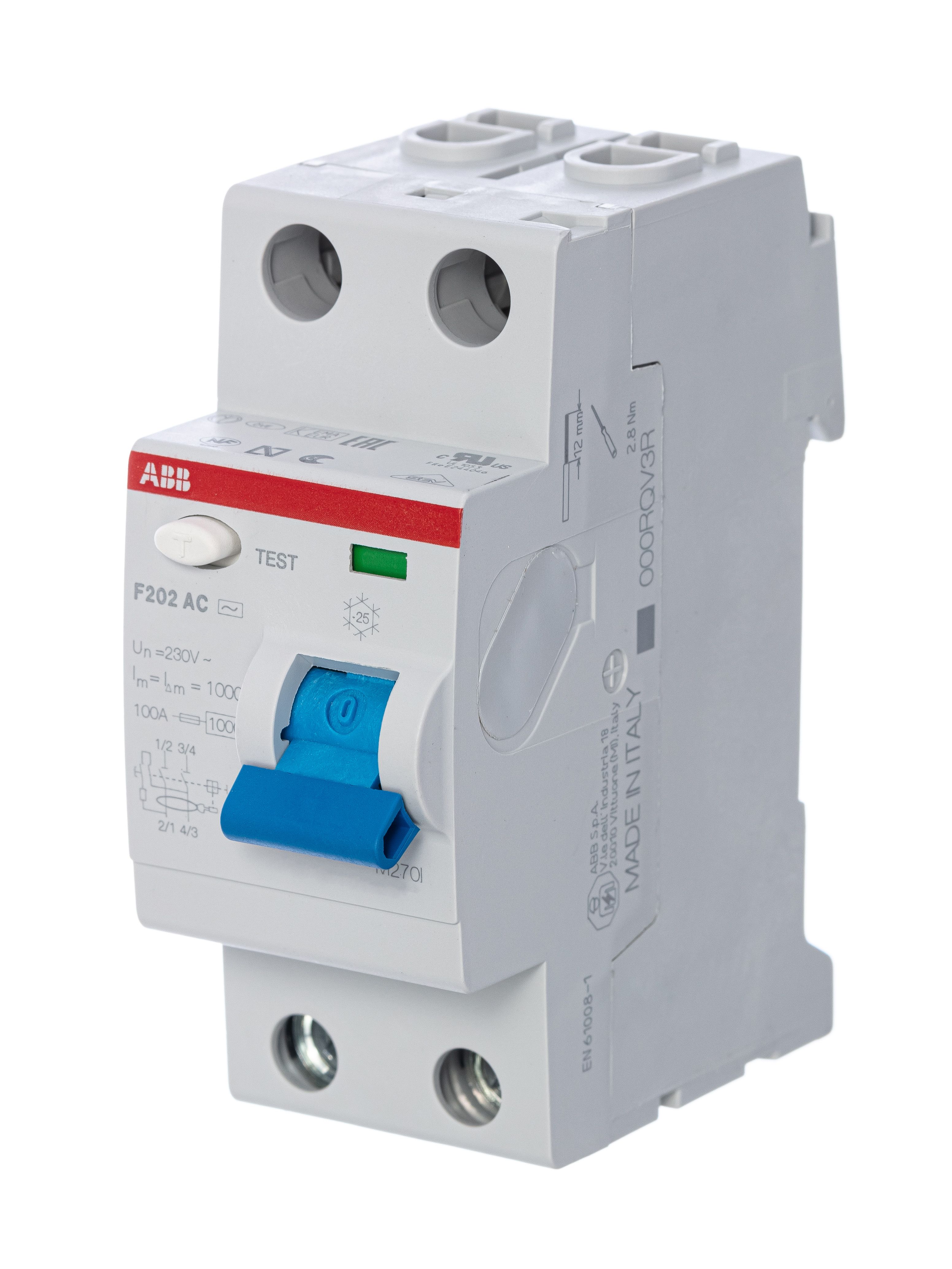Устройство защитного отключения 2п 40А 300мА тип AC F202 AC-40/0.3 ABB
