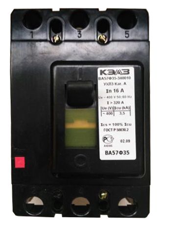 Автоматический выключатель ВА57-35-340010 16А КЭАЗ
