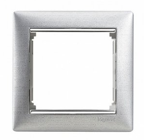 770331 Рамка 1 пост (алюминий матовый) Valena Classic Legrand