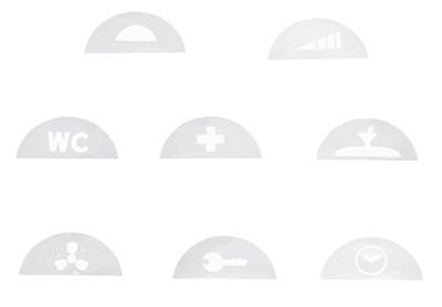 Шильдик с символом "WС" N2004.3 Zenit ABB