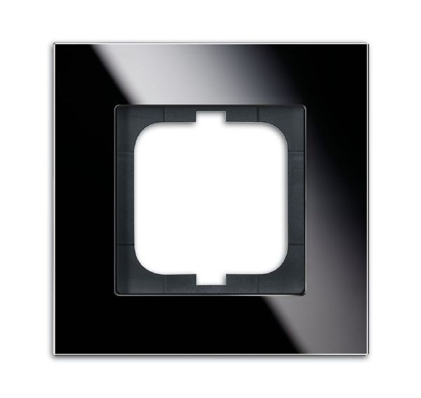 BJE 1754-0-4322 Рамка 1 пост CARAT (черное стекло) АВВ (1754-0-4322)
