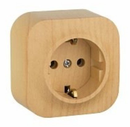 Розетка с заземлением без шторок IP20 (сосна) Quteo Legrand/Daccord (782271)