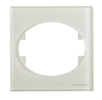 NIE 5571 CB Рамка 1 пост (стекло белое) Tacto АВВ