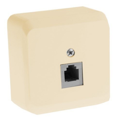 Розетка ОУ TF RJ11 (кремовый) ЭТЮД SE