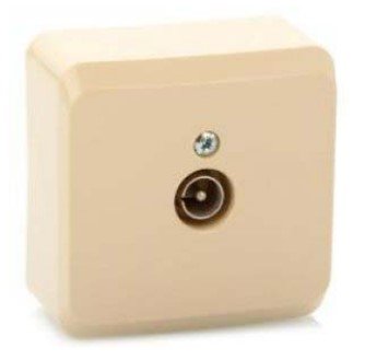 Розетка ОУ TV (кремовый) ЭТЮД SE