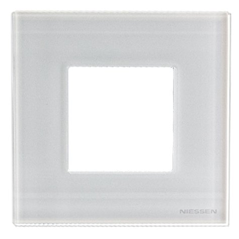 Рамка 1 пост 2-модульная N2271 CB (белое стекло) Zenit ABB