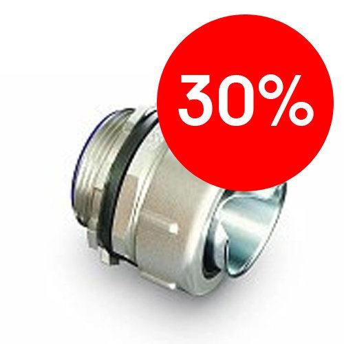 Вводная муфта для металлорукава с наружной резьбой 38 типа Р3-Ц и Р3-Ц-ПВХ Ruvinil