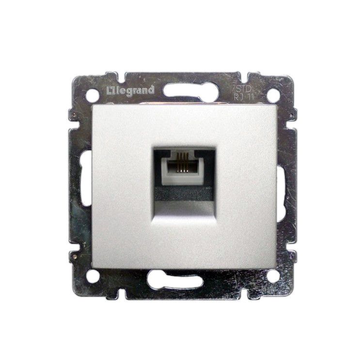 Розетка ТF 4 контакта (алюминий) Valena Classic Legrand (770138) УЦЕНКА
