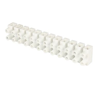 Клеммник полипропилен 12п 85°С 450В 32A 6мм2 (белый) DKC