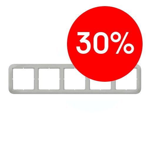 Рамка 5 постов (алюминиевый металлик) DELTA VITA Siemens (5TG1165) УЦЕНКА