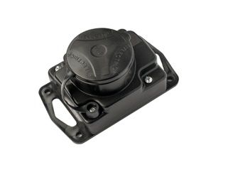 Розетка ОУ 1м штепсельная с з/к с крышкой (каучук) IP44 BYLECTRICA (Р16-413)