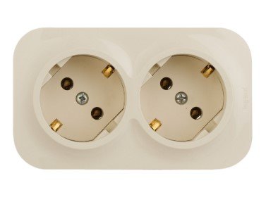 Розеточный блок с предварительным подключением 2х2К+З без шторок (сл.кость) IP20 Quteo (новый механизм) Legrand/Daccord 