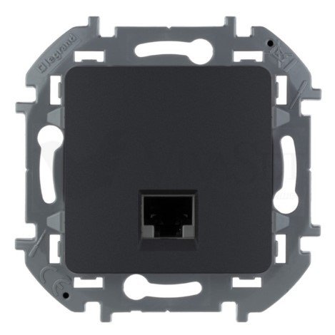 Розетка RJ45 категория 5 UTP (антрацит) INSPIRIA Legrand/Daccord (673828) 