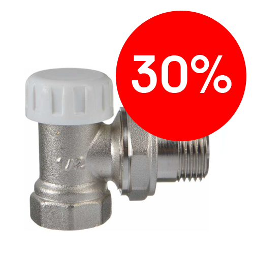 Клапан запорно-балансировочный угловой 1/2" TERMA (33955)