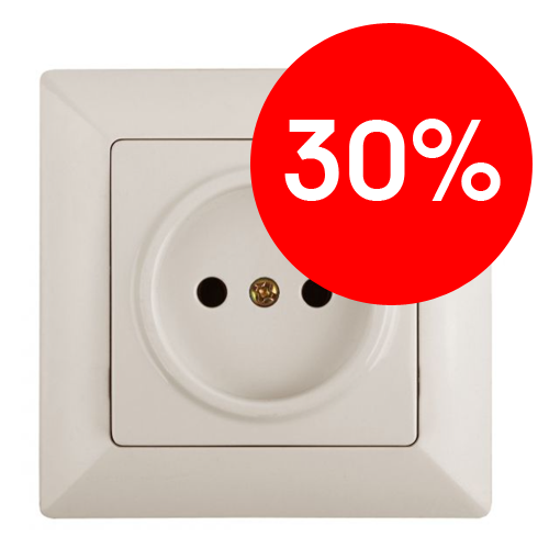 Розетка 2P 16А (слоновая кость) Intro Solo ЭРА (4-201-02)