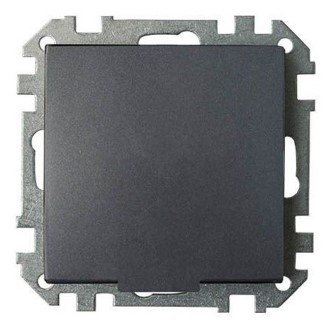 Розетка СУ с заземлением с защитными шторками с крышкой (графит) СТИЛЬ BYLECTRICA