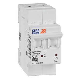 Автоматический выключатель 2п C50 4.5кА OptiDin BM63 КЭАЗ 326808