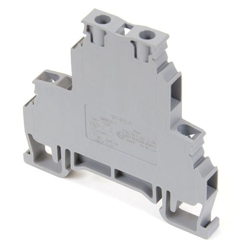 Клеммник 2-х ярусный 4мм2 MRK 4C (серый) (1652) ONKA