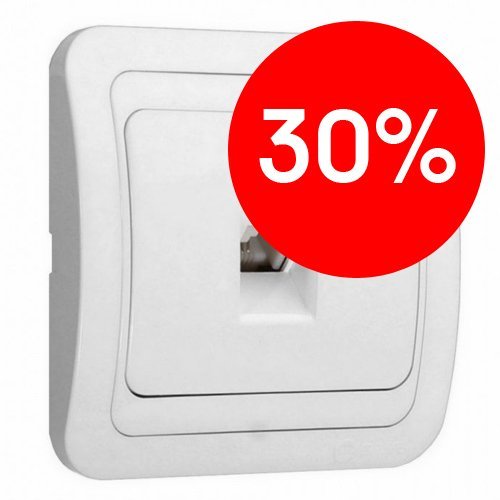 Розетка СУ TF со вставкой (белый) Mimoza MAKEL УЦЕНКА