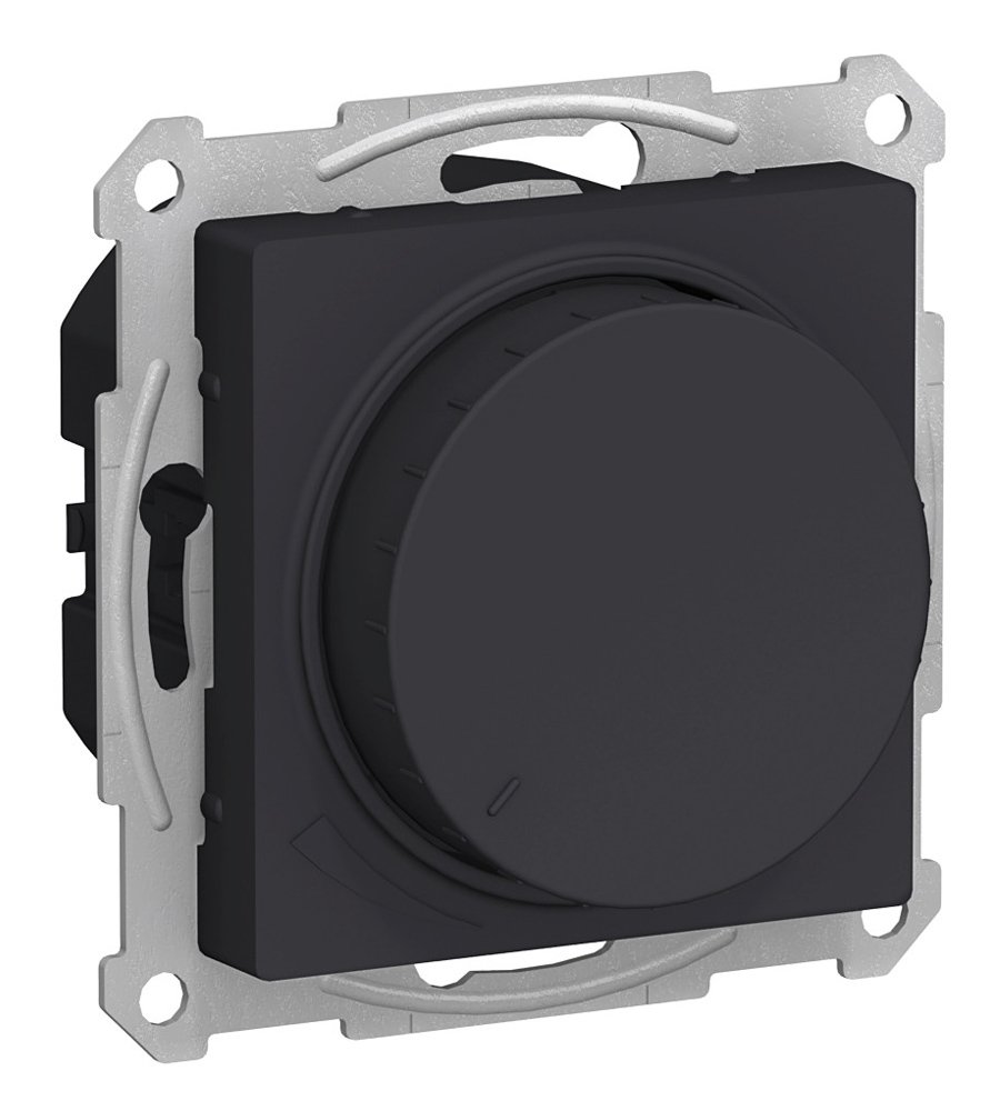 Светорегулятор (диммер) поворотно-нажимной 630Вт (карбон) ATLASDESIGN SE